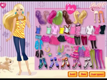 Barbie on roller skates