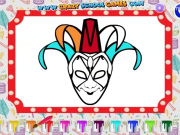 Carnival Party Mask Coloring
